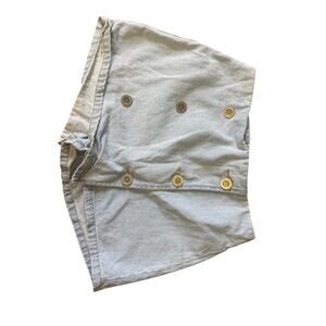 BIG WATER BLUE SKY LIGHT Jean skort DOUBLE BUTTON ACCENT WOMENS MEDIUM